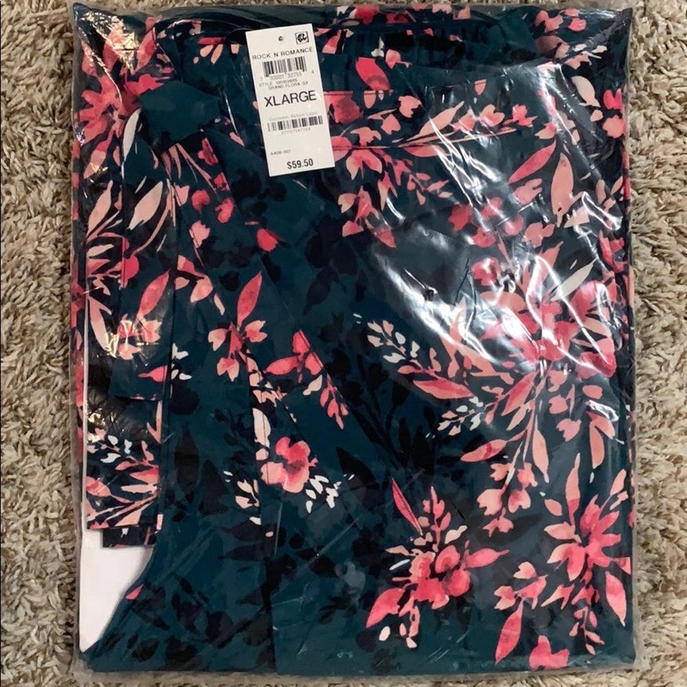 Bar III Floral Print Tie-Waist Pants